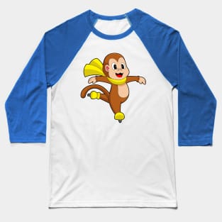 Monkey Ice skating Ice skates Baseball T-Shirt